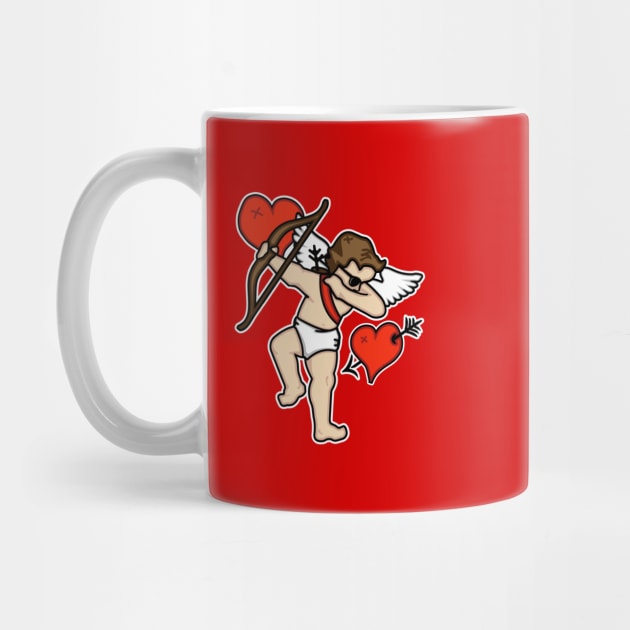 Dabbing Cupid Funny Valentines Day Gift Idea by ChattanoogaTshirt